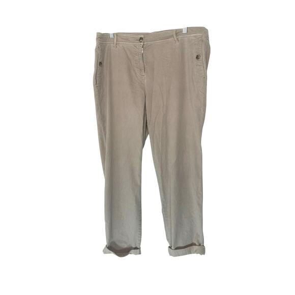 J. Jill Pants Beige Basic Granola Girl Casual Plus Straight Leg Pants Size 16 - Picture 1 of 10